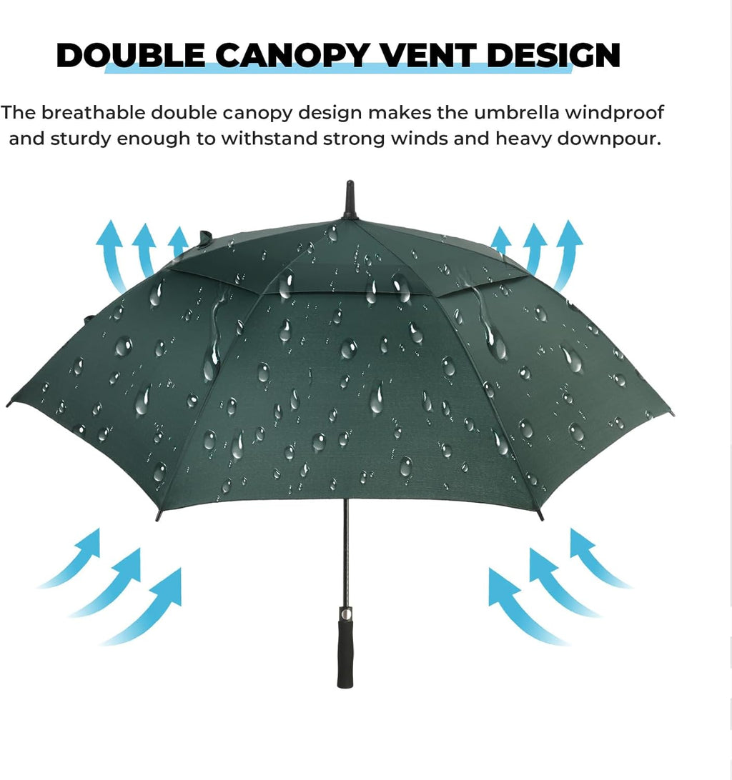 ZDSSM Automatic Open Golf Umbrella - Extra Large 54/62/68/72 Inch Windproof & Waterproof Design