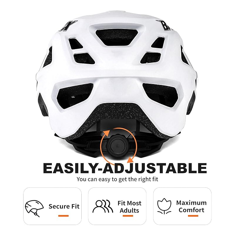 BATFOX E-Bike & Mountain Bike Helmet for Adults & Youth, White, Size M (55-58cm) - NTA 8776 Certified