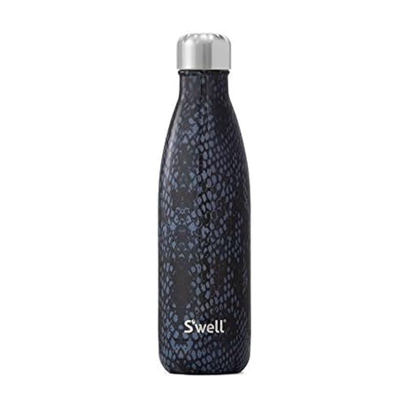 S'well 17 oz Black Boa Vacuum-Insulated Stainless Steel Water Bottle - Variation: Black Boa+17 Ounces