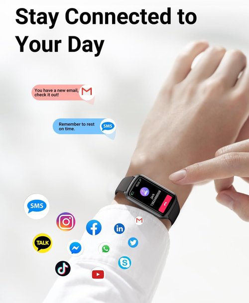 Amzhero Fitness Tracker - 24/7 Heart Rate, Blood Oxygen & Sleep Monitoring | Waterproof Activity Tracker with Step Counter (S & L Bands)