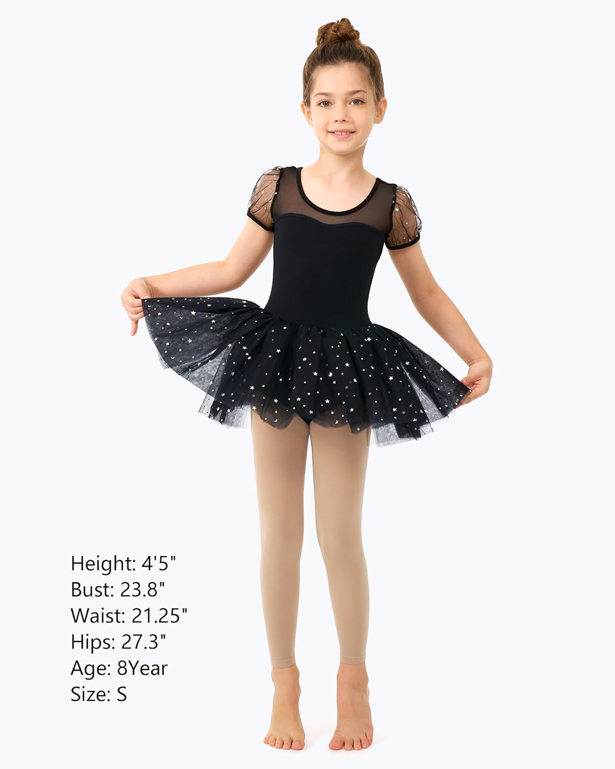 Stelle Ultra Soft Girl's Footless Dance Tights - Perfect for Ballet, Gymnastics & School | Toddler to Big Kid Sizes