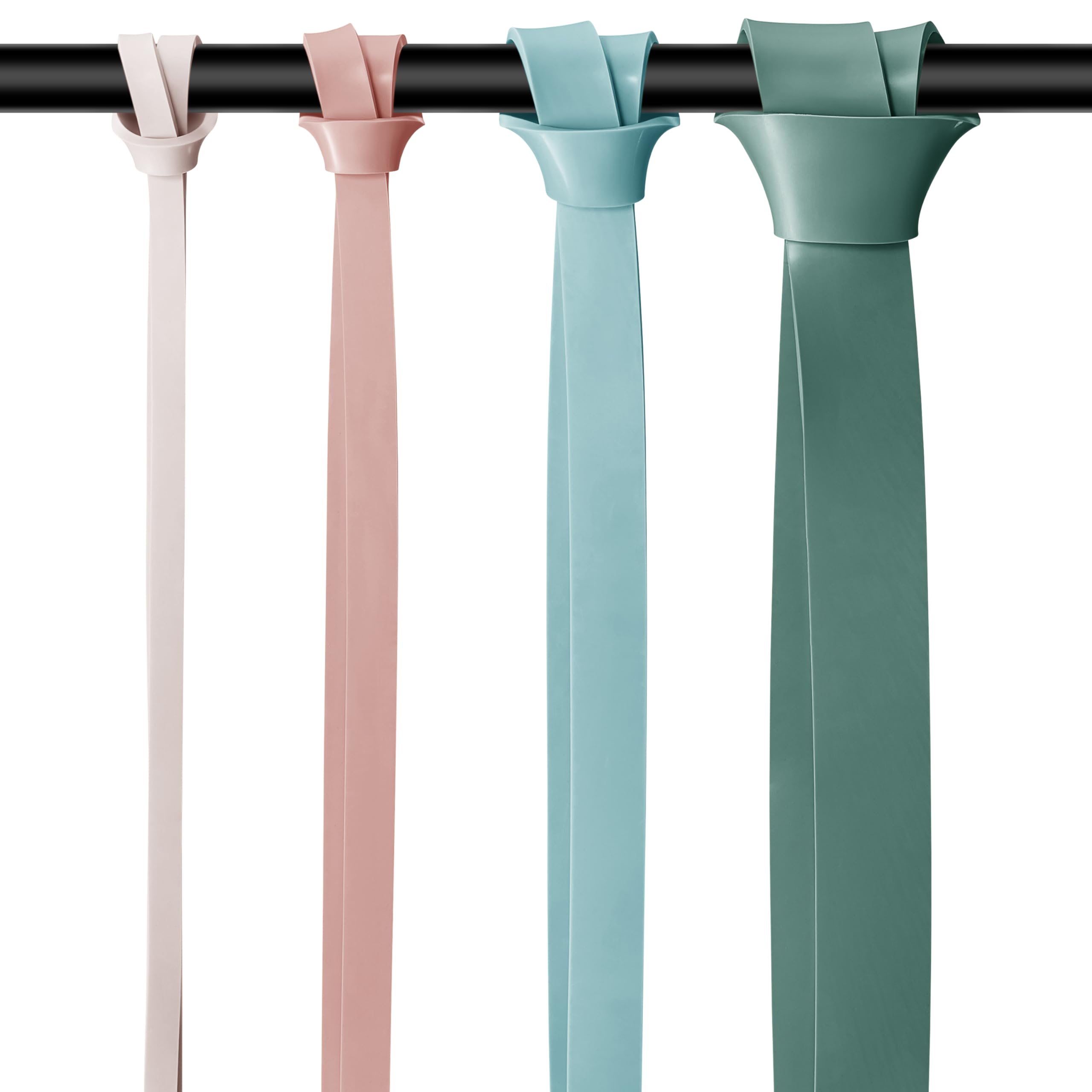 Retrospec Lift Resistance Bands Set for Working Out - 4 Exercise Bands with Carrying Bag for Home Fitness, Pull-Up Assistance & Strength Training - 15-125 lb Natural Latex Workout Bands