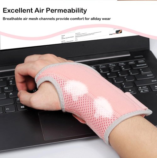 NuCamper Wrist Brace for Carpal Tunnel Relief, Adjustable Wrist Support Splint Hand Brace for Men Women, Wrist Stabilizer Night Support for Pain Relief,Tendinitis,Arthritis (Right and Left Hands, S/M)