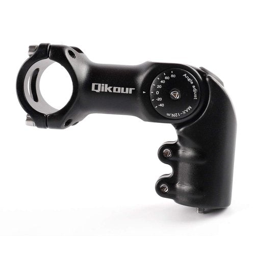 Bike Stem 120 Degree Adjustable Bicycle Stem 1" / 1.25" Handlebar Riser Adapter for Road Bike, Mountain Bike, MTB, BMX, Cycling (31.8 x 95mm)