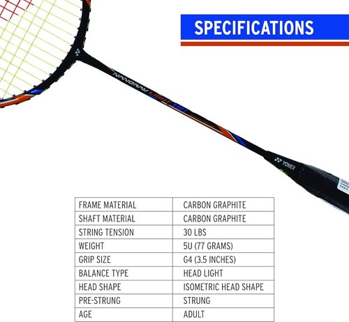 Yonex nanoray Light 18i Graphite Badminton Racquet (5U G5)