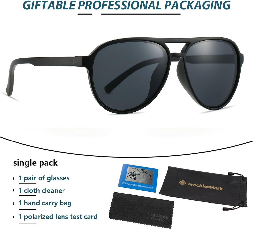 Skiennix Classic Aviator Polarized Sunglasses - Retro 70s/80s Style for Men & Women | Colorful Shades