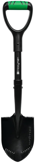 Heavy Duty Mini Digging Shovel with 1050MN Carbon Steel Blade & Ergonomic H-Grip Handle