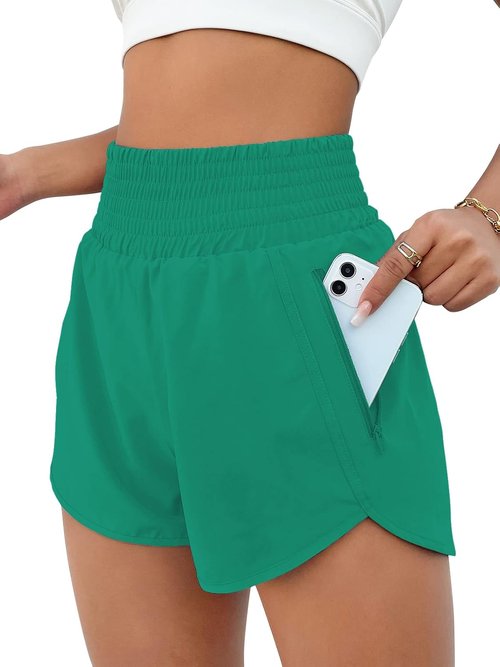 BMJL Women's Athletic Shorts - High Waisted Running Shorts with Pocket | 2.5" Sporty Gym Shorts