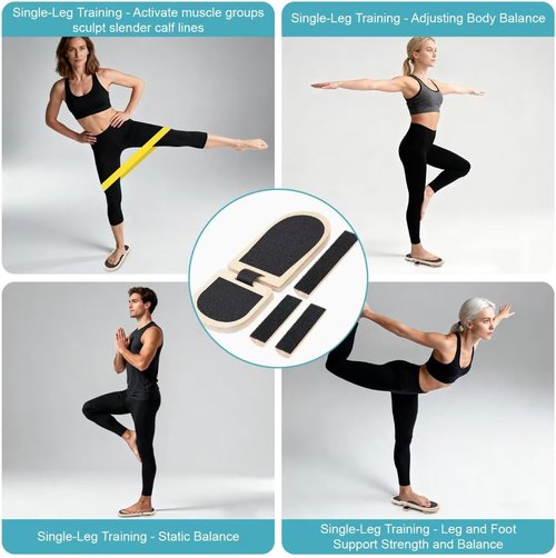 Ankle Balance Board by [Brand Name] - Adjustable Single-Leg Strengthener with Massage Ball & Resistance Bands | Ideal for Rehabilitation & Stability Training