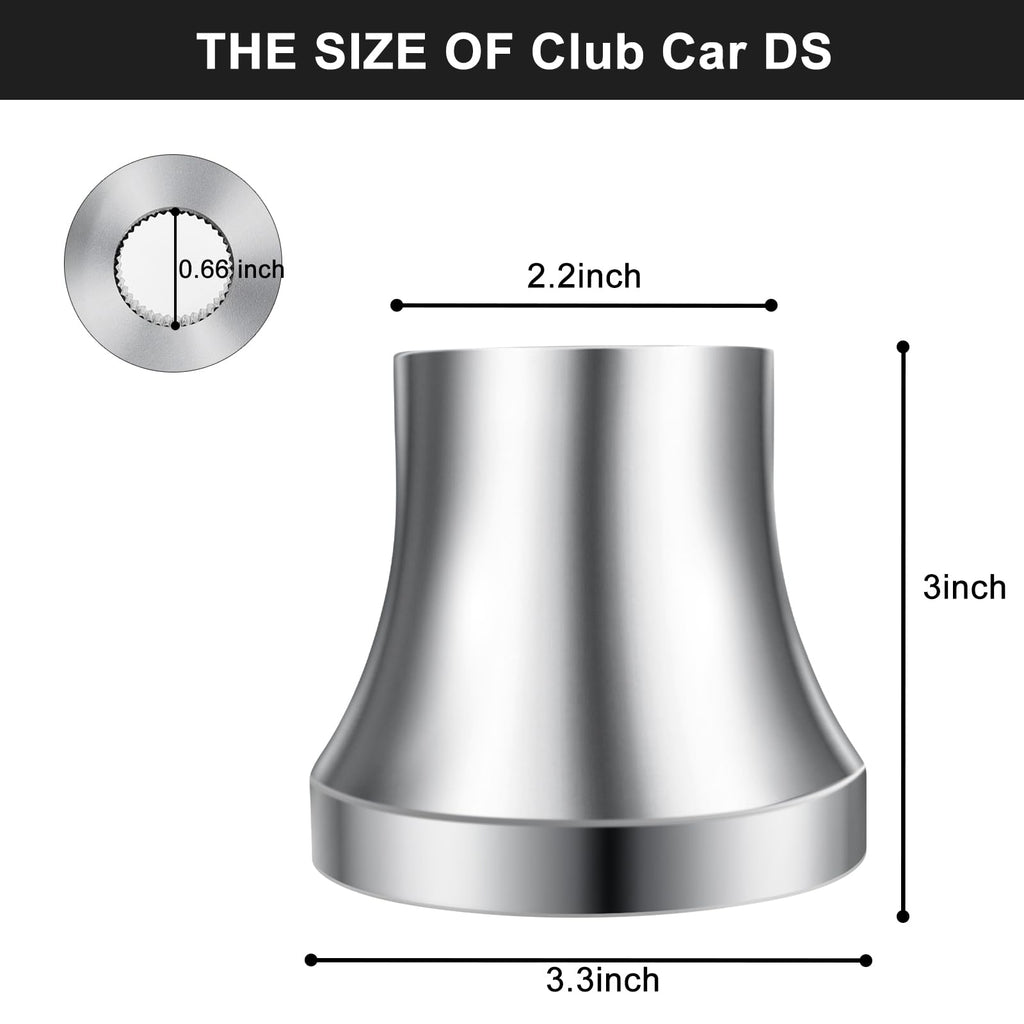 Shu-Ran Golf Cart Steering Wheel Adapter, Golf Cart Steering Wheel Adapter Hub Only for Club Car DS Golf Cart, Silver