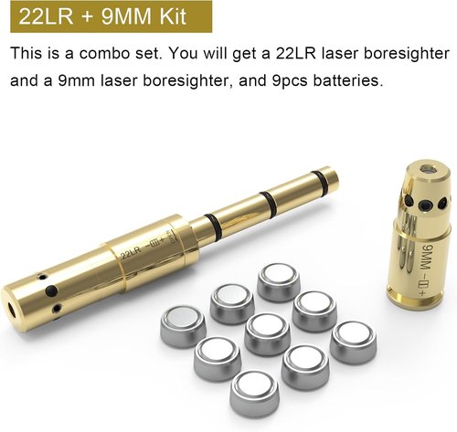 BoreSighter | Precision Boresight Kit for 22LR, 223, 9MM & More - Includes AG3 Batteries