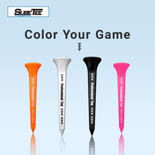 Subetee Long Plastic Golf Tees with Super Teflon Slip-Out Tip for Longer Drives, 3-Pack, White, 3 1/4", SUBE-L-WH – Golf Accessories, Made in Japan