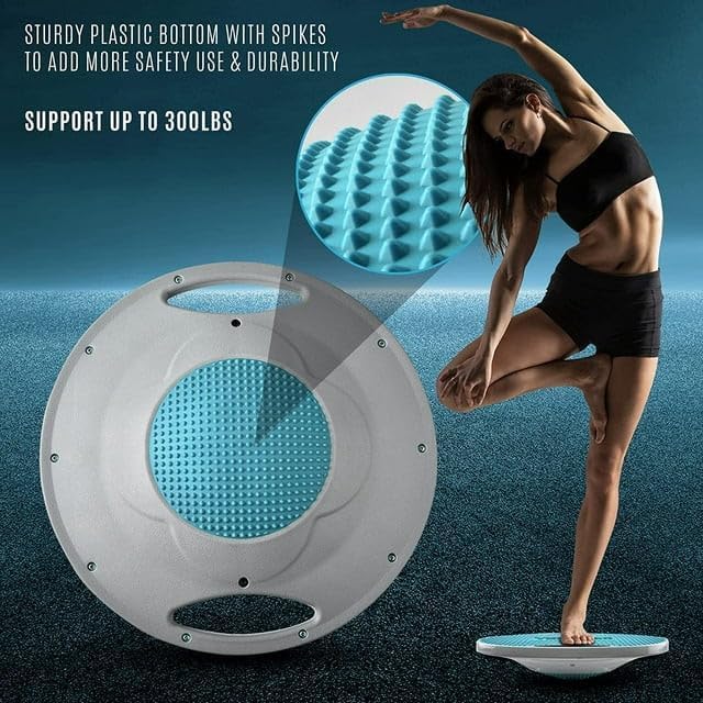 Yes4All Wobble Balance Board - Plastic Stability Trainer with Handles for Core Training & Home Gym
