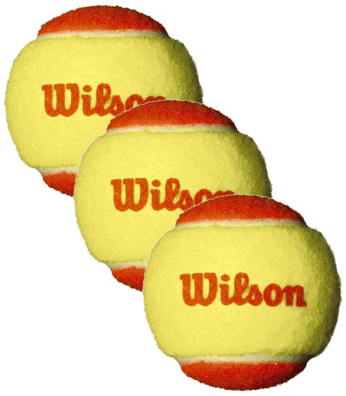 WILSON Sporting Goods Youth Tennis Balls - US Open Orange, Single Can (3 Balls),WRT1373 (Pack of 3)