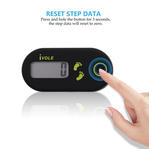 POPETPOP 3D Digital Pedometer for Walking with Removable Clip Lanyard, Step Counter for Walking Clip On with Reset Button, Simple Accurate for Men Women Kids Seniors