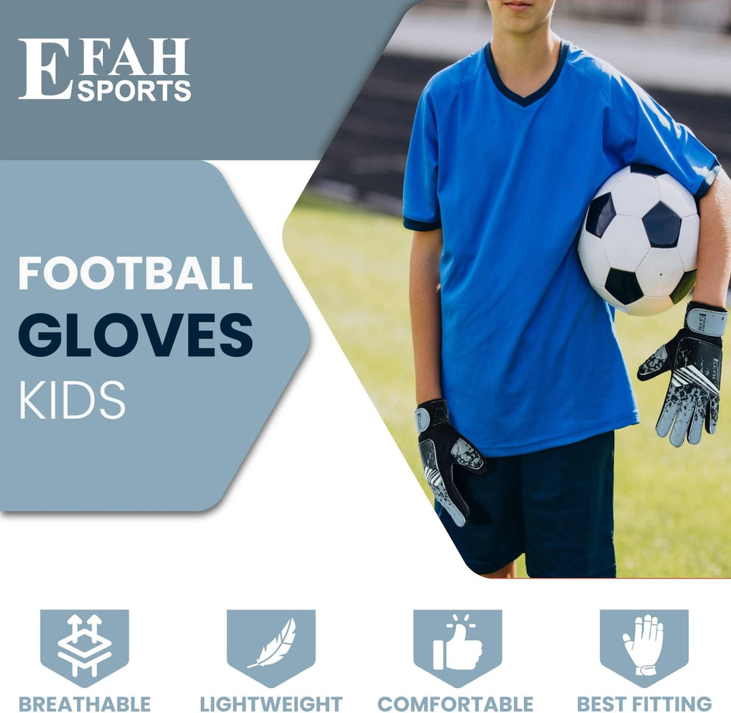 Skiennix Soccer Goalkeeper Gloves - Strong Grip for Kids & Youth | Durable Football Goalie Gear
