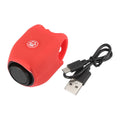 X AUTOHAUX Electric Bike Bell Cycling Bells Horn Loud Bicycle Horns Silicone for Mountain Bike Road Bike Rechargeable Red