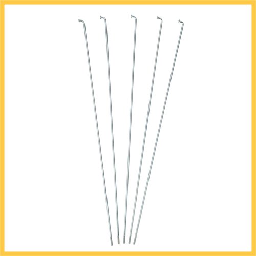 REPAIROCK 36 Pcs 14G J Bend 260mm x 2mm Bike Bicycle Spokes with Nipples Steel Silver Tone Auto Replacement Parts