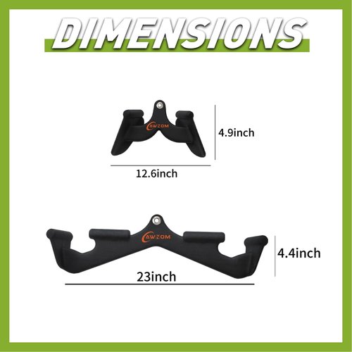 **Skiennix LAT Pulldown Attachments - Versatile Cable Machine Accessories for Home Gym | T Bar & V Bar Grip**