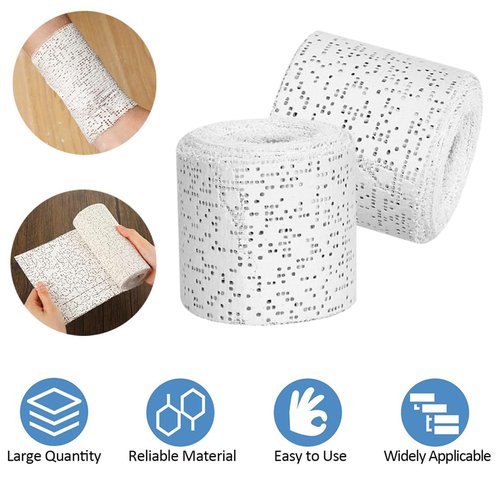 12 Pack Plaster Cloth Rolls for Crafts Plaster Gauze Bandages 2" x 106" White Gauze Strips Wrap Bandage