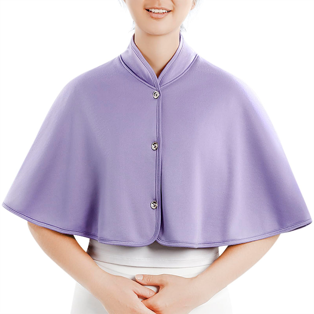 Thickened Wheelchair Care Shawl, Warm Shoulder Shawl Cape Bedridden Patient Shoulder Warm Cloak, Adaptive Easy-Dress Bed Jacket Cape for Elderly, Keeps Shoulders and Back Warm During Cold Winter