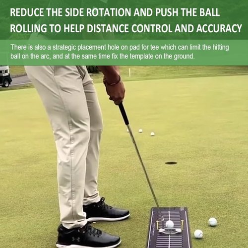 MELE LINKS Golf Indoor Putting Green Mat with Alignment Training Aid Arc for Right/Left-Hand Golfer Golf Accessories Putter Tool 30 x 8.27 Inch Putter Training Aid Hitting Practice Mat