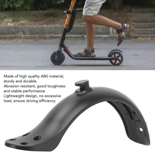 VGEBY Scooter Mudguard, Splash Proof, 4 Hole, Rear, Black, Universal Fit, ABS, Screw-In