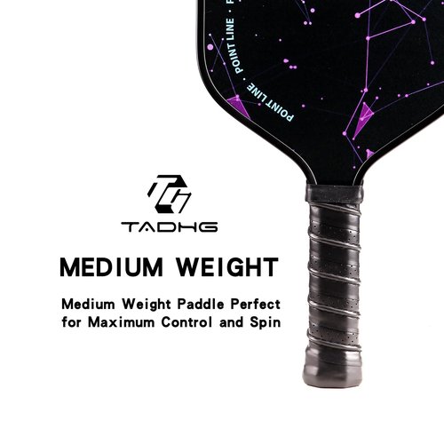 TADHG Megrez Fiberglass Graphite Pickleball Paddle Set 2 Lightweight 8.4oz Paddles with Honeycomb Core Spin-Friendly Surface 4 Balls (02. Gradient Blue)