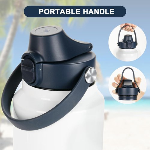 EIPOSAU Spout Lid for YETI Rambler Bottle - BPA Free Chug Cap for 18/26/36/64 oz Bottles | Push Button & Lock