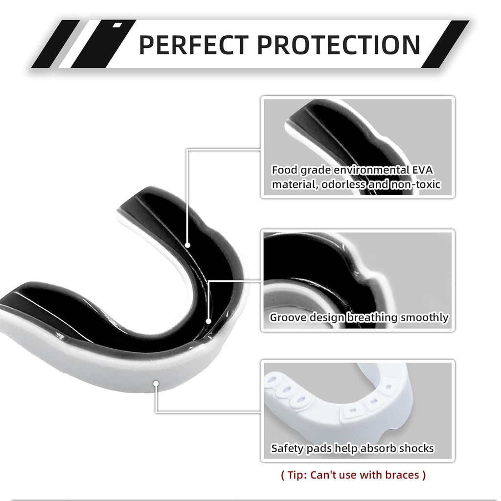 Skiennix Kids Mouth Guard - 5 Pack Youth Sports Mouthguards with Case for Football, Basketball & More