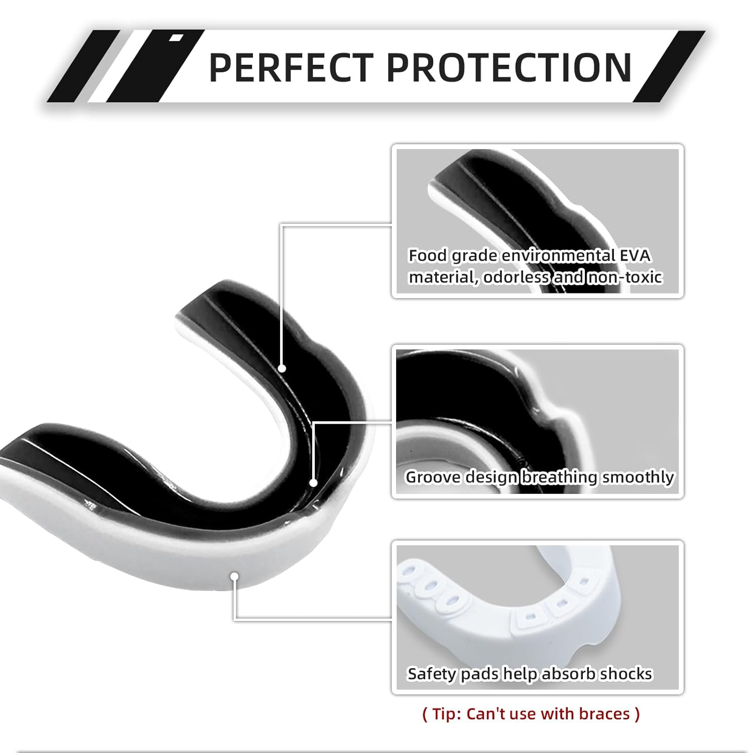Skiennix Kids Mouth Guard - 5 Pack Youth Sports Mouthguards with Case for Football, Basketball & More