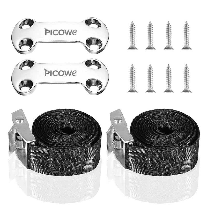 Picowe Cooler Tie Down Kit with Cam Buckles for YETI & RTIC Coolers