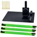 JIAXLTD Golf Alignment Sticks and Angle Holder Set Plate Thickened metal adopts damping design Angle adjusted freely Teaching Equipment for Aiming Putting Swing Posture Correction Golf Swing Training