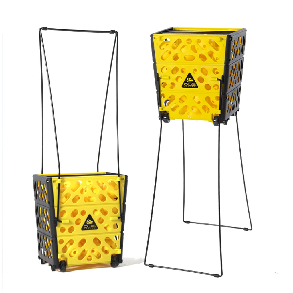 OLE ANDIGO Pickleball Hopper Collector with Wheels, 40 Pickleball Balls Capacity, Lightweight Pickleball Picker Upper, Pickleball Picking Ball Picking Tool.