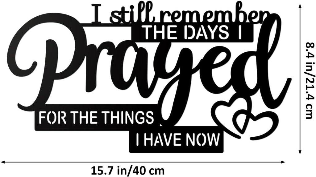 Resama Inspirational Bible Verse Wall Decor - Rustic Metal Plaque for Christian Living Room | 15.7x8.4 Inches