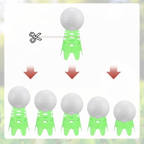 TIXIPEM Golf Simulator Tees [12PCS] - Plastic Golf Tees Use for Home & Outdoor & Indoor Driving Range & Winter Turf - [Green - 1.77 in]