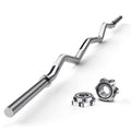 ExtreSpo 47" EZ Curl Bar Weight Lifting Bar, for Hip Thrusts/Squats/Lunges, 1-inch Weight Plates Curling Bar for Gym and Home, with 2 Star Collars (220lb Weight Capacity)…