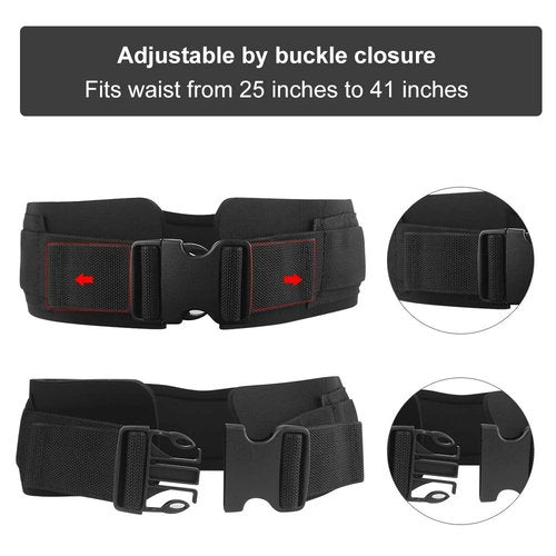 HYVAWO Waist Belt Neoprene Padded Gym Pulley Strap with Rings for Cable Machines Fitness Exercise Speed Agility Resistance Training