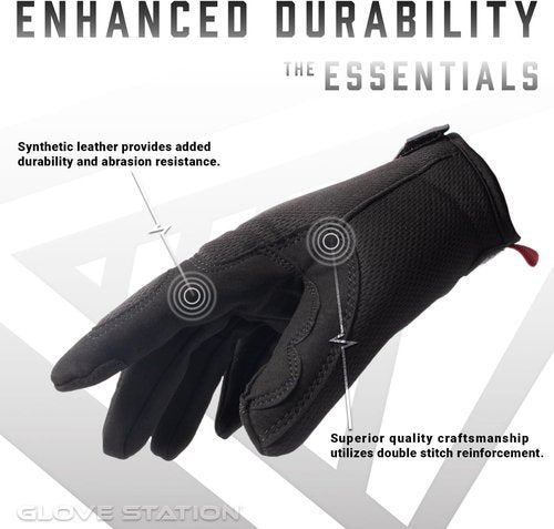 Glove Station Heavy Duty Mechanic Work Gloves for Men - Essential Series, Durable Protection