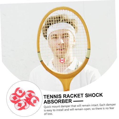 WHAMVOX National Flag Designed Tennis Racket Vibration Dampeners Silicone Shock Absorbers for Racquet Sports Accessories 6-Pack 0.98X0.98X0.23In