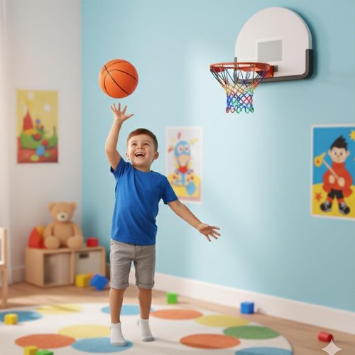 Glow in The Dark Basketball Net - Solar-Powered LED Nylon Hoop Net with Remote Control | Waterproof, Multi-Mode Lighting for Nighttime Play