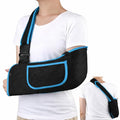 Arm Sling - Lightweight Breathable Mesh Immobilizer with Padded Shoulder Strap - Blue, M (Middle)