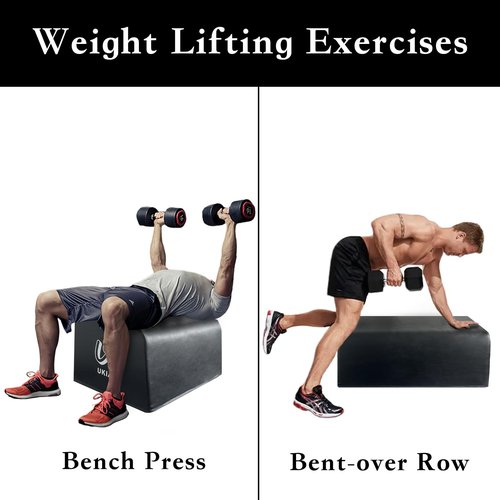 UKIA Multi-Functional Hip & Glute Training Bench - Hip Thrust Bench Machine - Booty Sprout, Step Ups, Push-ups, Box Squats and Weightlifting for Total Body Workout Equipment.
