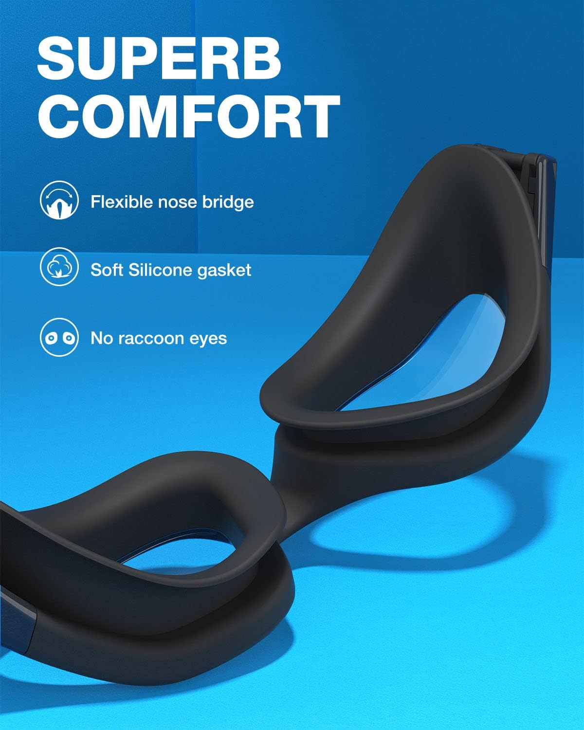ZIONOR Swim Goggles - Upgraded G1 Polarized Anti-Fog Design for Adults | Comfortable Fit
