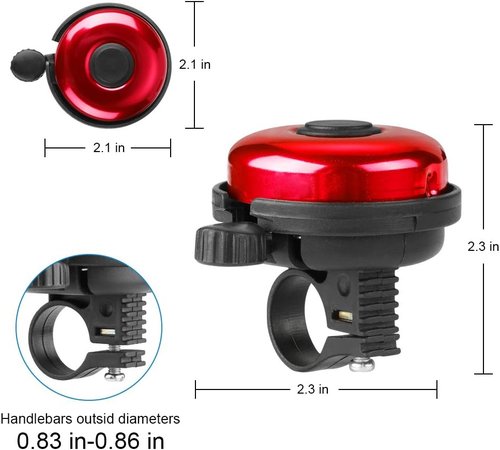 Accmor Classic Bike Bell - Loud Aluminum Bicycle Bell for Clear Sound | Perfect for Adults & Kids