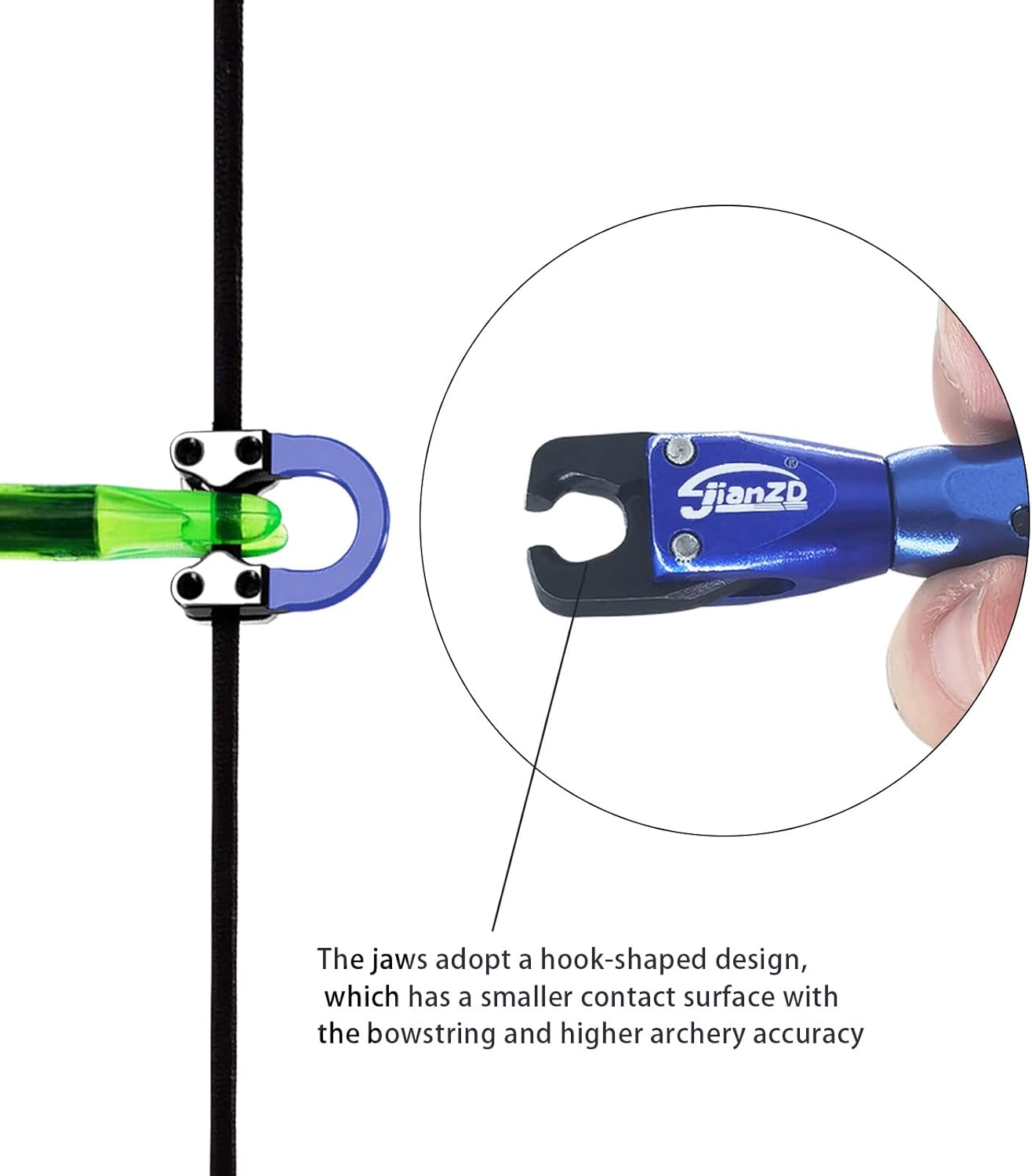 Skiennix Compound Bow Release Aid - Adjustable 360° Thumb Release with D Loop Rope - Aluminum Alloy