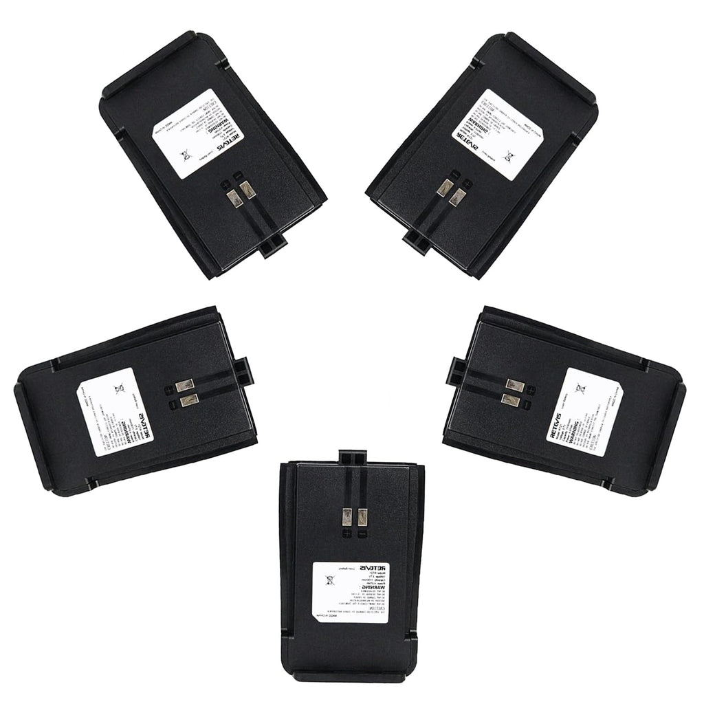 Retevis RT21 RT21V Original Two-Way Radios Battery 1100mAh Li-ion Rechargeable Battery Compatible RT21 RT21V Walkie Talkies (5 Pack)*