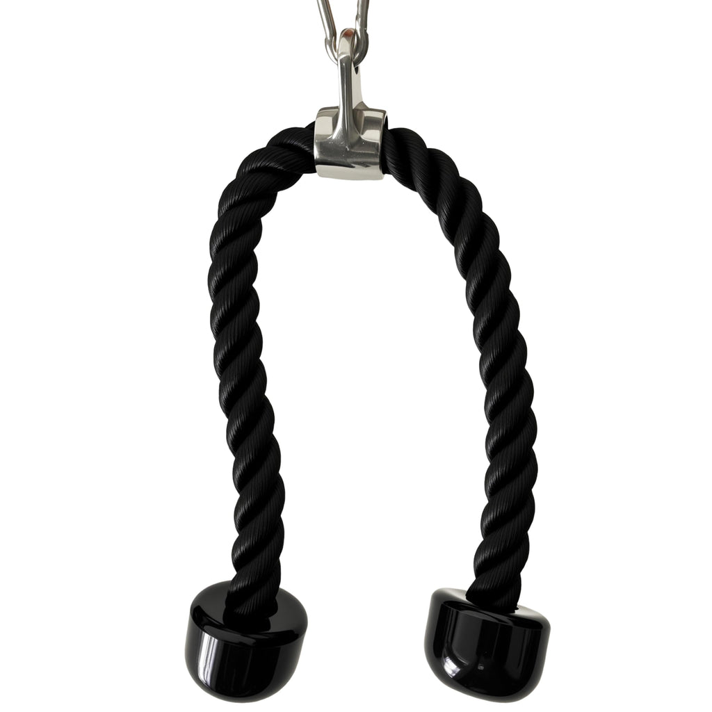 yuhqc Heavy Tricep Rope Cable Machine Accessories Nylon Tricep Rope for LAT Pull Down Pulley System Attachment, for Home Gym Weight Fitness with Carabiner