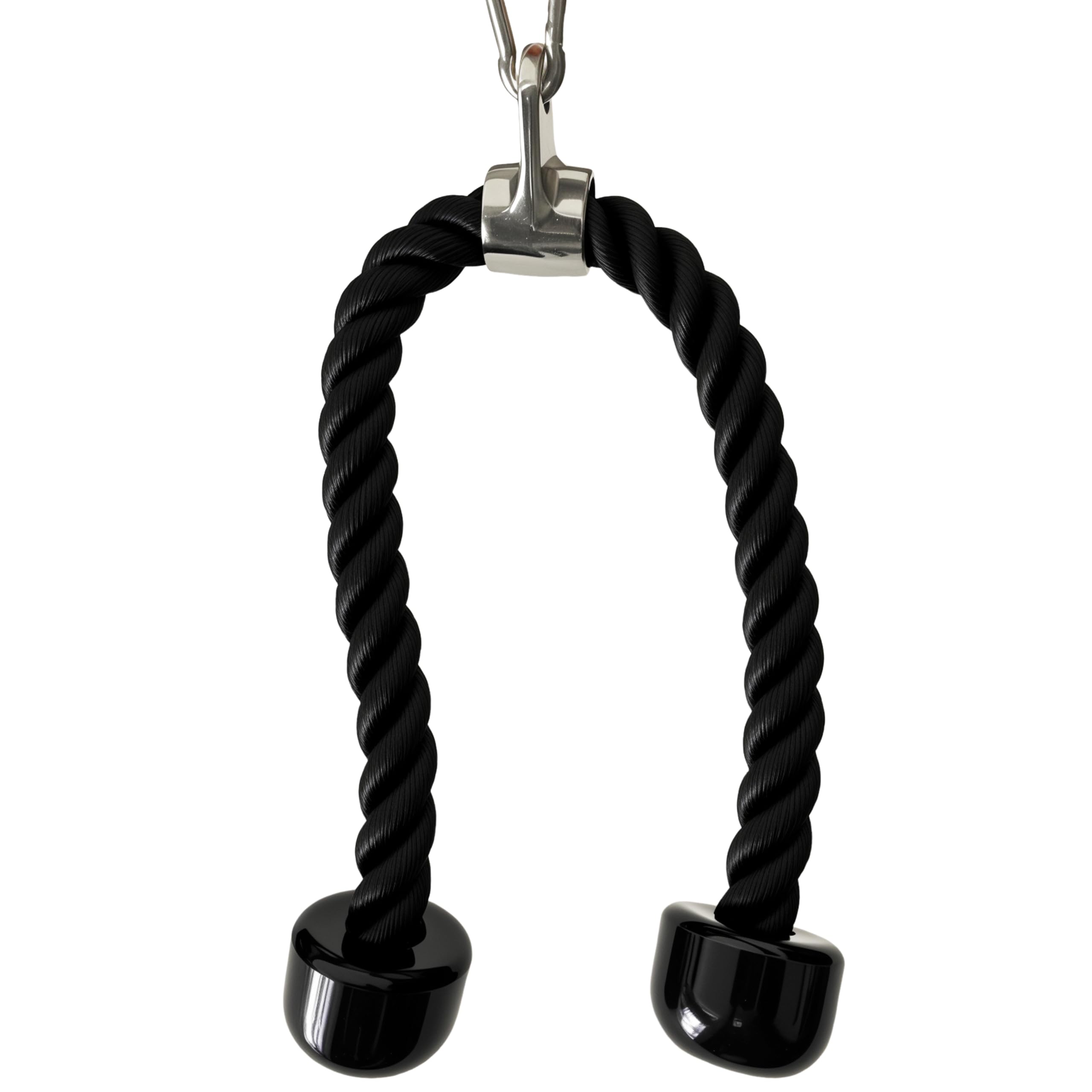 yuhqc Heavy Tricep Rope Cable Machine Accessories Nylon Tricep Rope for LAT Pull Down Pulley System Attachment, for Home Gym Weight Fitness with Carabiner