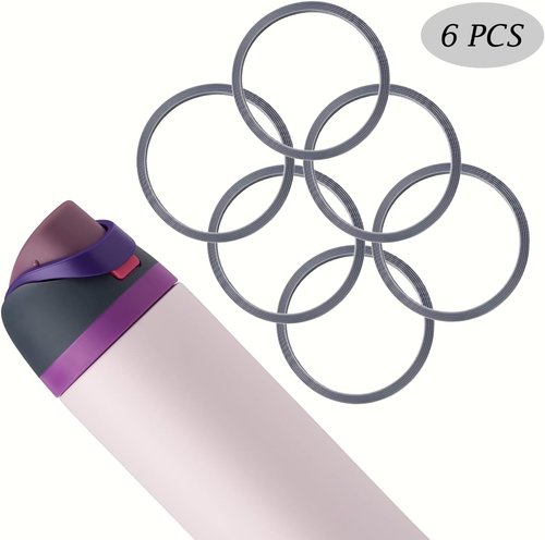 Alovexiong Replacement Gasket - Silicone Sealing O-Ring for Owala FreeSip Bottles | 6 Pcs Set